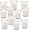 White, variant on Unscented White Votive Candles in Glass 20 Packs Small Soy Wax Votives for Wedding Party Dinner Table