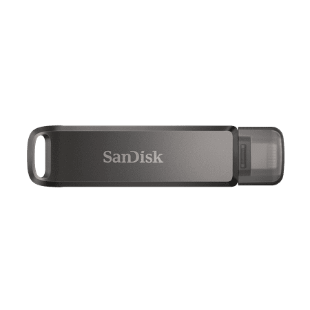 SanDisk - 256GB iXpand Phone Drive Luxe for iPhone Lightning and Type-C Devices - Black