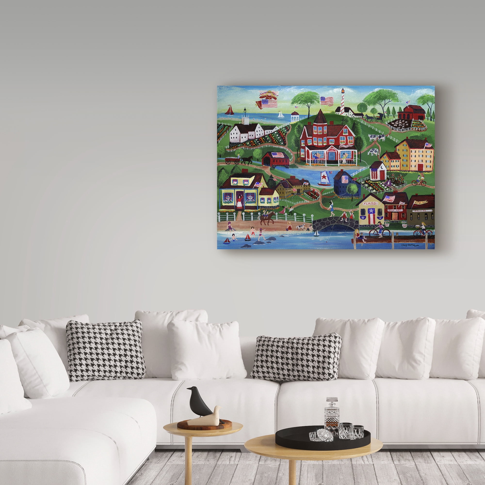 Trademark Fine Art 'Red Farms Inn ' Canvas Art by Cheryl Bartley