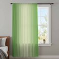 thumbnail image 4 of Spring Green Ombre Sheer Curtains 54 Inches Long, Modern Gradient Abstract Art Light Filering Curtains, Breathable Simi Curtain Privacy Drapes for Kitchen Bathroom Lightweight Small Window Treatment, 4 of 9