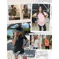 thumbnail image 6 of Oudiya Women Maternity Tops Short Sleeve Nursing Shirts Double Layer Breastfeeding Blouse Pregnancy Clothes S-XXL, 6 of 7