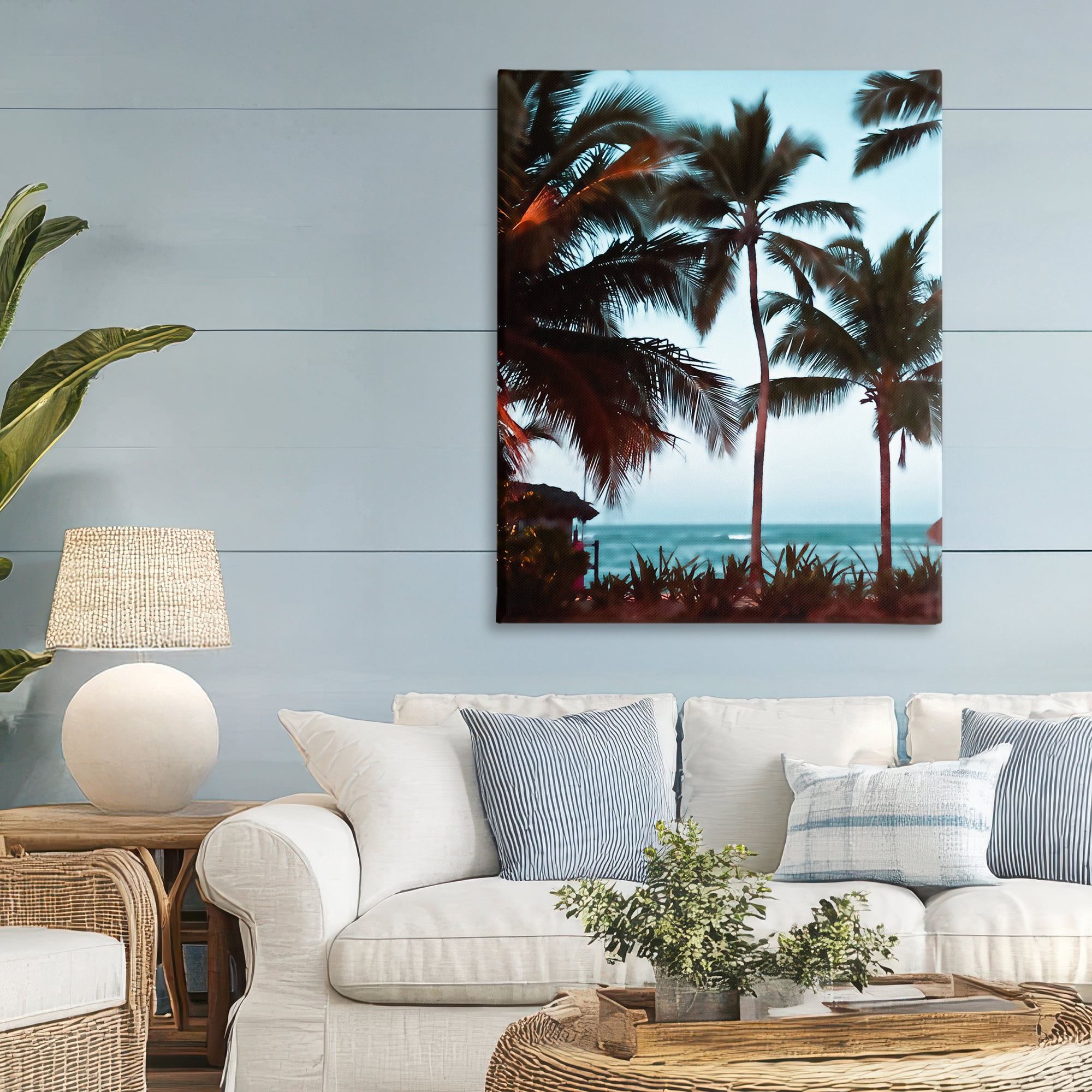 Stupell Industries Shady Palms Beachfront Canvas Wall Art, design by Noah Bay