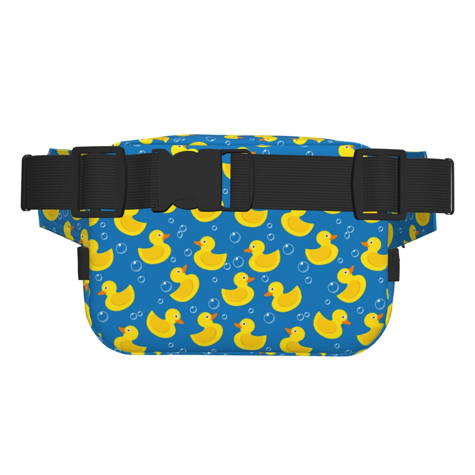 Picia Rubber Duck Print Square Double-Layer Waist Bag Mini Adjustable Waist Belt Bag Exercise Running Travel Hiking