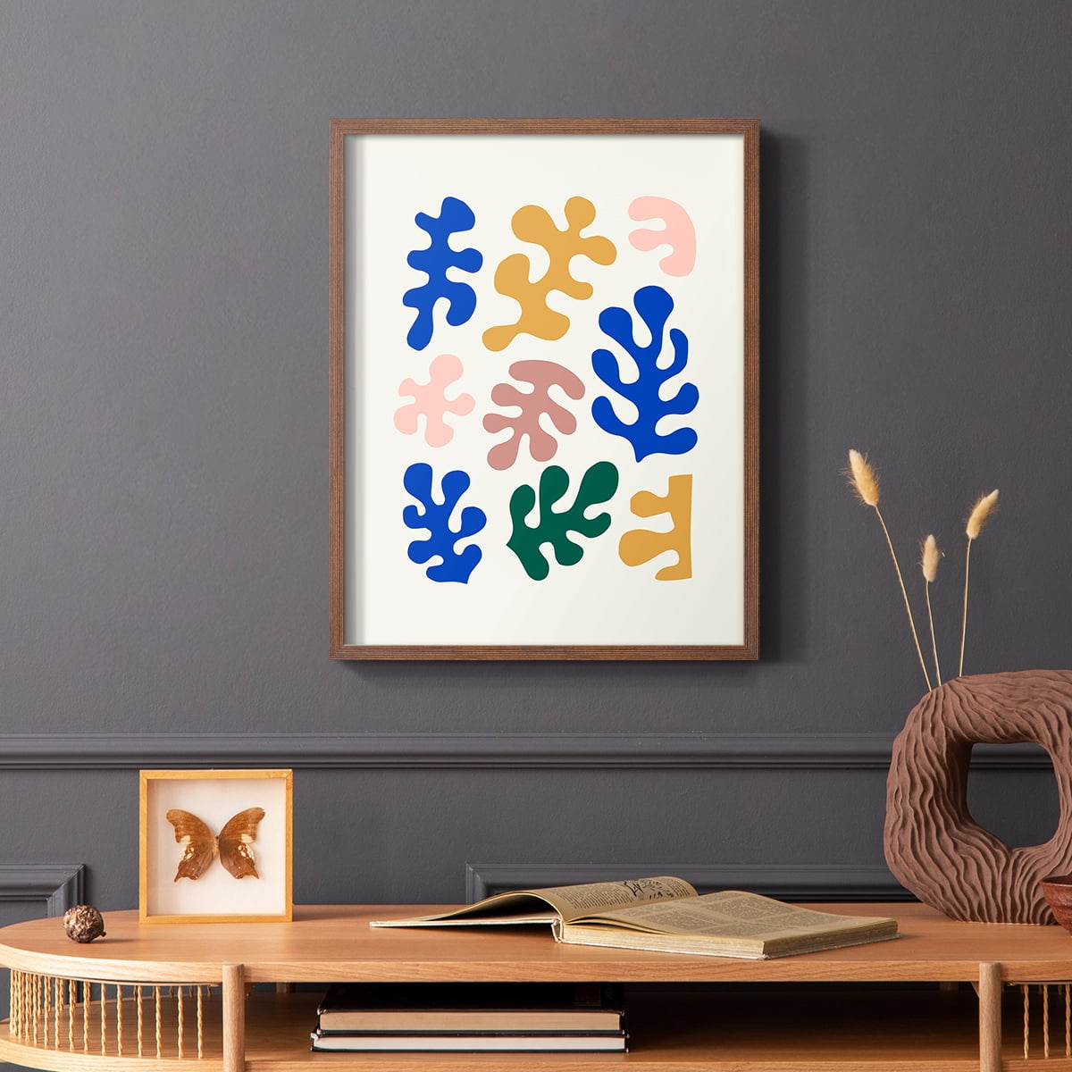 Matisse CDLXV in Brown Solid Wood Framed Print No Nail Hanging
