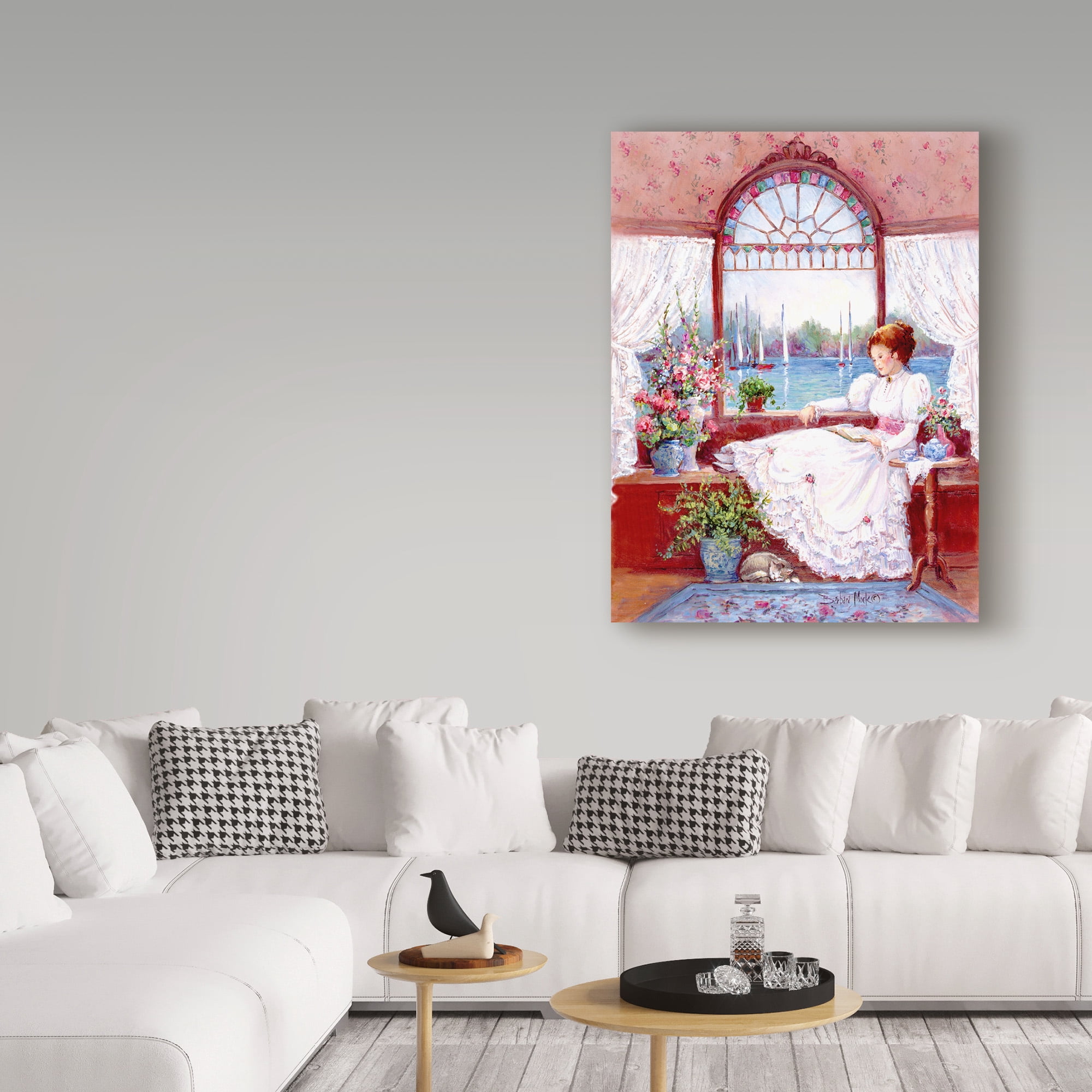 Trademark Fine Art 'Lady In The Window 1' Canvas Art by Barbara Mock
