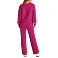 thumbnail image 2 of Conjunto Deportivo PRETTYGARDEN de 2 Piezas para Mujer, Set de Lounge Rojo Rosado Talle S, 2 of 9