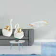 thumbnail image 2 of estatua de cisne,Estatuas y figuras de cisnes de cerámica modernas Esculturas,Escultura de animales Decoración centro de mesa,Bandeja de almacenamiento,Bandeja rectangular para servir frutas, 2 of 8