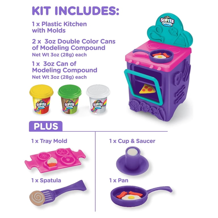 Cra-Z-Art Softee Dough Cra-Z-Kitchen Activity Kit with Many Colors