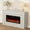 White, variant on PLAMLE Fireplace Console Table, 55" Entryway Table with 36" Electric Fireplace Insert, Modern Storage Cabinet for Living Room, Hallway