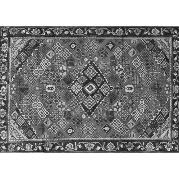 Ahgly Company Indoor Rectangle Persian Gray Traditional Area Rugs, 3' x 5'