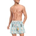 thumbnail image 3 of FORMRS Mens Swim Trunks Mesh Liner Quick Dry Casual Beach Board Shorts with Pockets, Sizes S-2XL, Green Cute Rabbits, 3 of 9