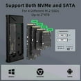 thumbnail image 3 of M.2 SATA NVME Dual Protocol SSD Enclosure Dual Bay SATA&NVME SSD Case 10Gbps USB Type C SSD Case M.2 Hard Disk Box, 3 of 8