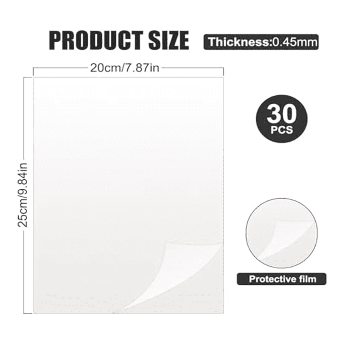 30 PCS Sublimated Aluminum Photo Blanks Heat Transfer Metal Photo Plates 0.45mm for DIY Printing Living Room Bedroom