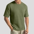 thumbnail image 2 of HVOBTTY Men's Summer T Shirt Soft Basic Casual Solid Color Crew Neck Short Sleeve Breathable Loose Daily Wear Top Green, XL, 2 of 5