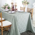 thumbnail image 1 of Wedding Linens Inc. 72" x 120'' Rectangular Jacquard Damask Polyester Tablecloth Table cover linen - Silver, 1 of 1