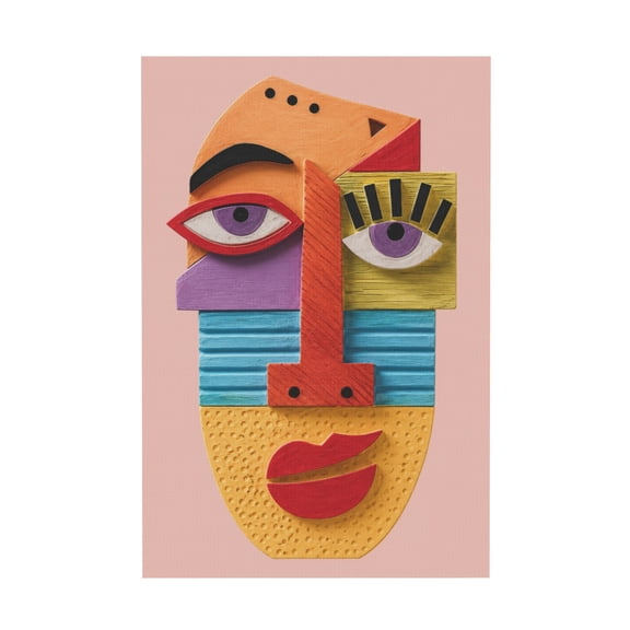 Abstract African Tribal Figurine Canvas Wall Art For Living Room And Office Decor 12*18in