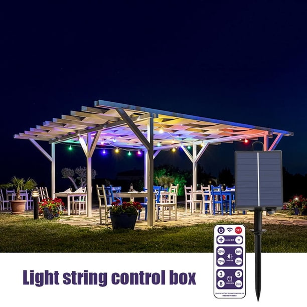 Controlador de panel de lámpara de cadena de jardín al aire libre con caja de batería solar con control remoto Likrtyny Libre de BPA