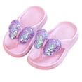 thumbnail image 7 of Rhuody Toddler slipper For Girls Summer Sparkly Bow Slides Soft Sole Non Open Toe Outdoor Flip Flop Sandals Durable Shoes Purple 4-5 Years, 7 of 7