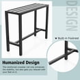 thumbnail image 6 of Vicamelia 48" Rectangular Counter Dining Table, Outdoor Metal Bar Table for Patio Backyard Poolside, Black, 6 of 7