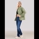 thumbnail image 5 of Chaquetas Acolchadas para Mujer, Informales, de Cuello Alto, Larga, Abrigos de Invierno Extragrandes con Cremallera Verde XL, 5 of 7