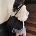 thumbnail image 5 of Suede Shoulder Bag Vintage Drawstring Medium Handbag Slouchy Purse, 5 of 7
