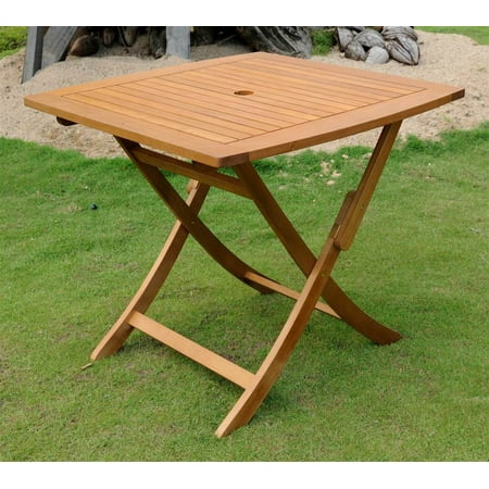table folding patio square wood balau walmart