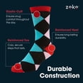 thumbnail image 4 of ZEKE Men's Pattern Dress Funky Fun Colorful Crew Socks 12 Assorted Patterns Variation B, 6-12, 4 of 8