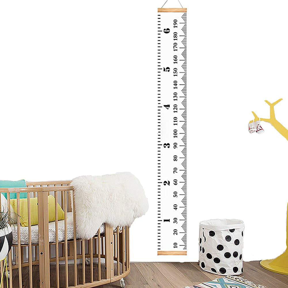 FIOBEE Baby Growth Chart Kids Height Chart Wall Ruler Measure Chart for Child Removable Wall Hanging Measurement Chart Room Decoration for Girls Boys Toddlers