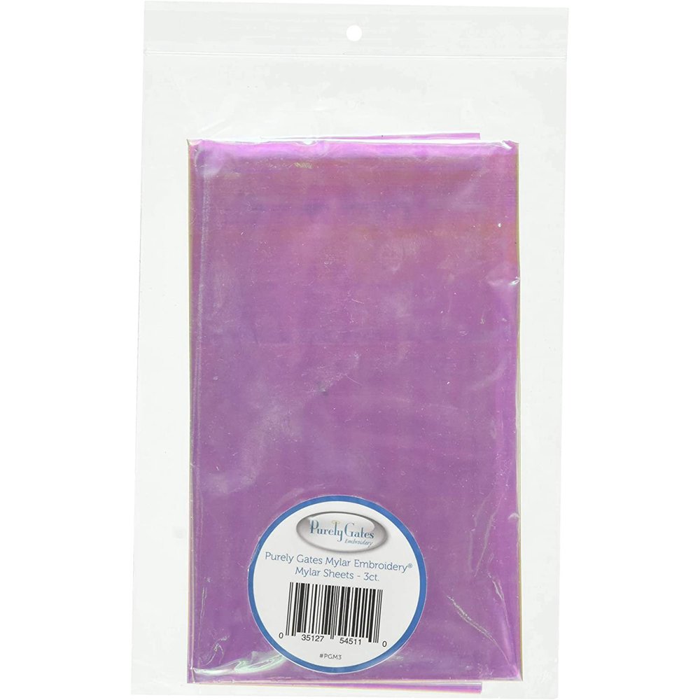 mylar embroidery sheets 18in x 30in 3/pkg by purely gates pgm3 (1