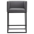 thumbnail image 2 of Manhattan Comfort Embassy 25" Faux Leather Counter Stool in Gray, 2 of 5