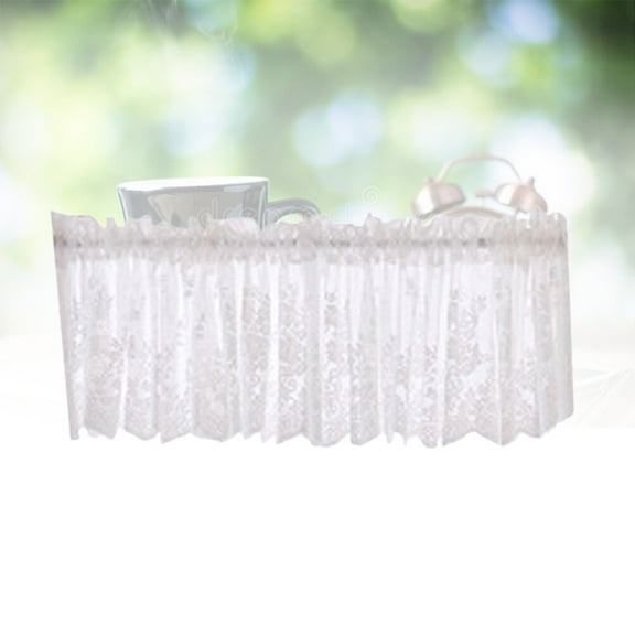 GOOHOCHY  Lace Curtains White Light Filtering Roman for Bedroom Window Sheer
