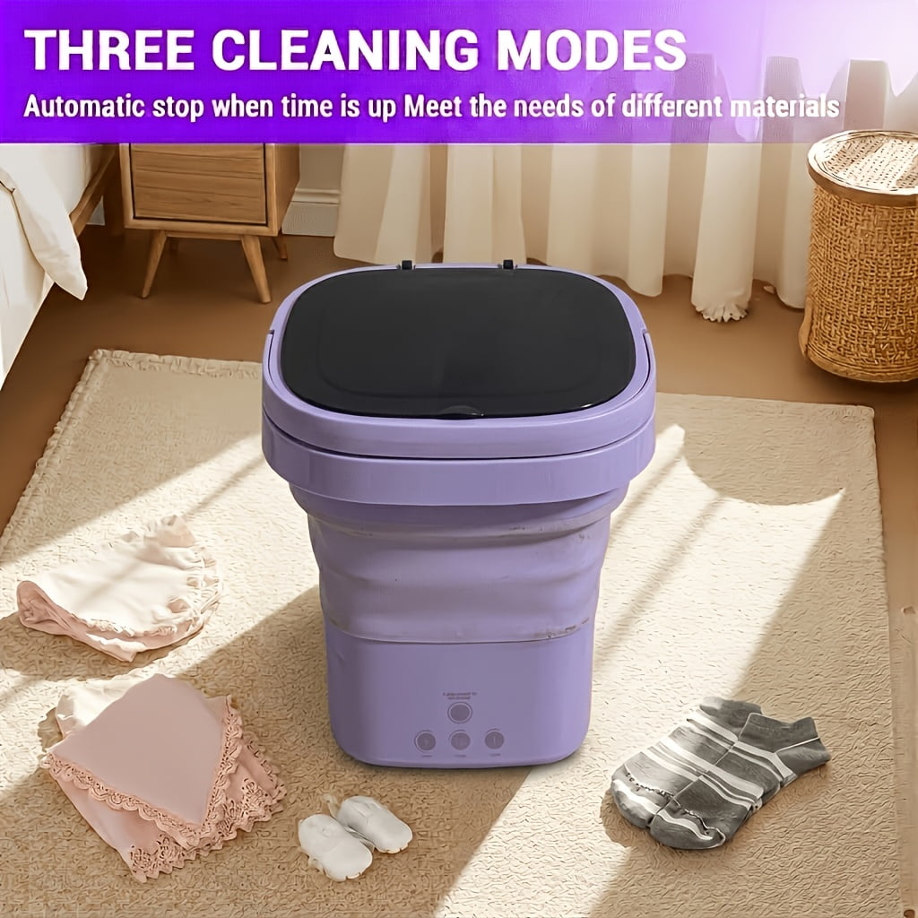 Portable Washing Machine, Mini Washer And Spin-Dryer with Folding Hanger, Compact Laundry Machine for Underwear, Baby Clothes, for Apartments, Dormitories, RV