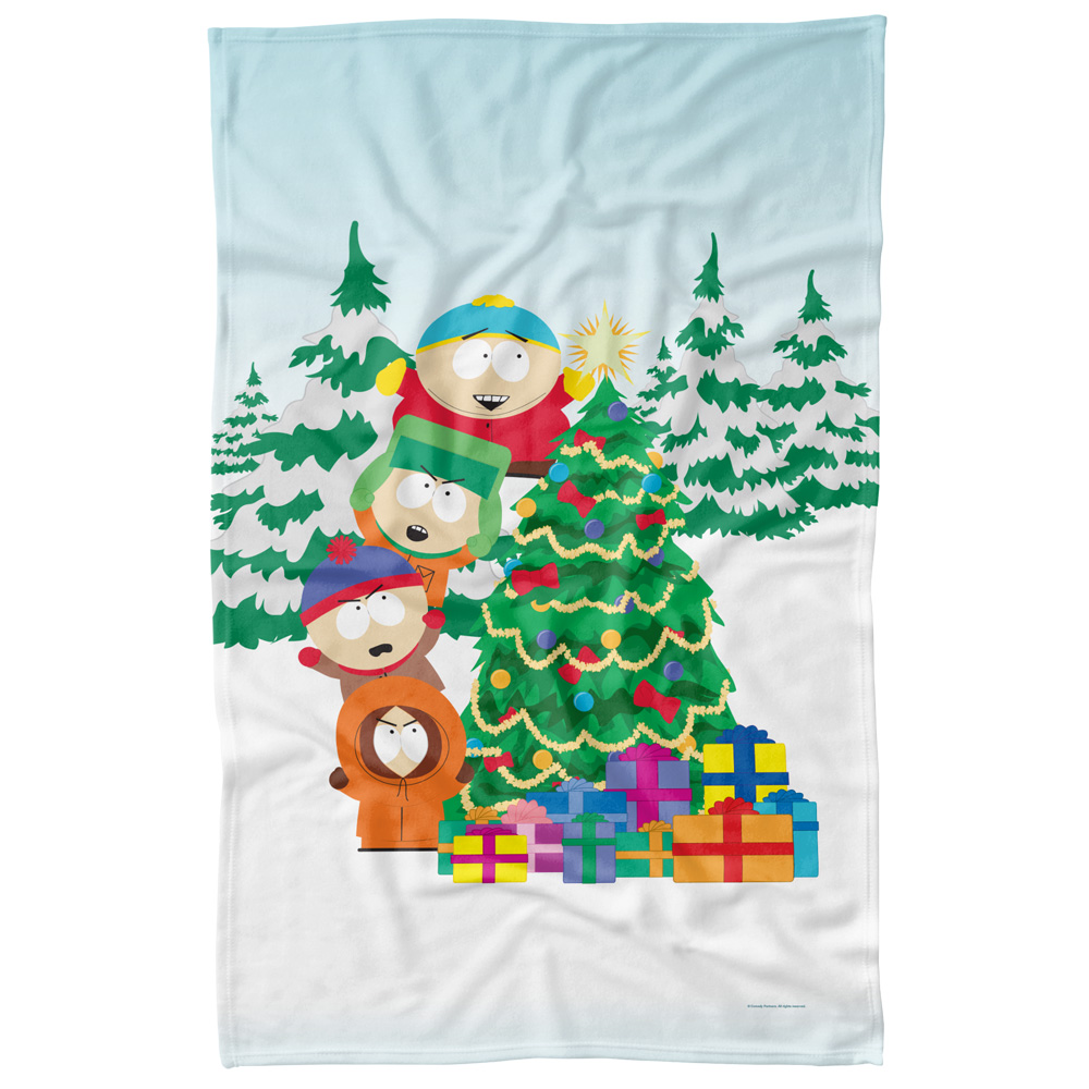 South Park Blanket, 36'x58' The Boys Decorating Tree Fleece Blanket