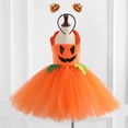 thumbnail image 5 of MEZZALL Sleeveless Halloween Pumpkin Swing Dress With Headband Girls Festive Party Wear Ready Petticoat Skater Style Girls Dress Lovely Dresses, 5 of 5