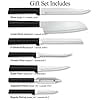 Rada Cutlery 7-Piece Starter Knife Gift Set, Black Handles