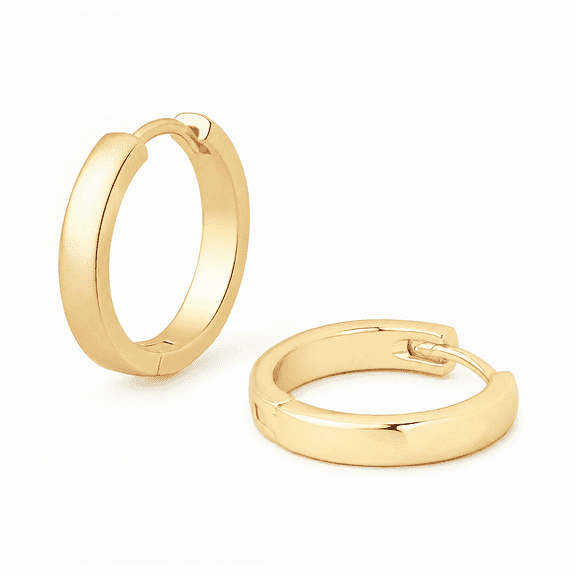 VEEDOFA Gold Hoop Earrings for Women, Lightweight 14K Gold Plated Hoops, 20/30/40mm