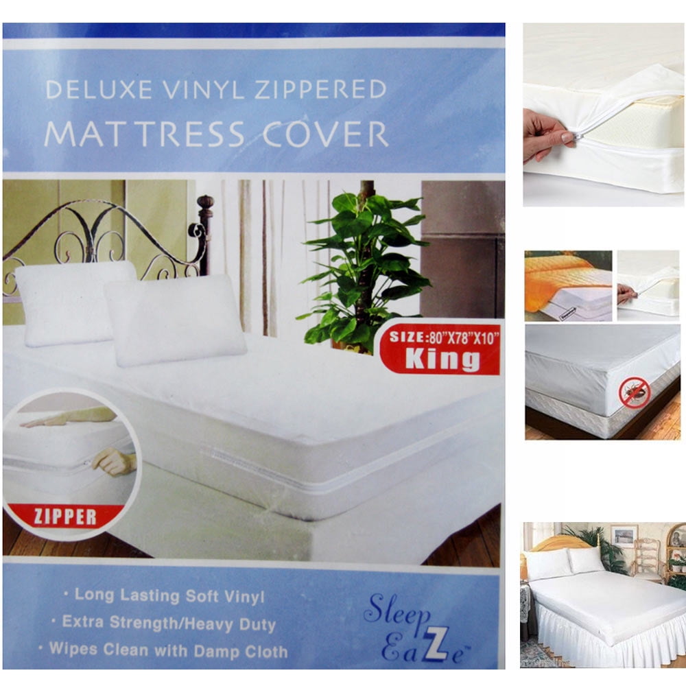 Deluxe King Size Zippered Mattress Cover Protector Dust