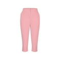 thumbnail image 6 of SELONE Pink Capri Pants for Women Plus Size Mid Waist Lounge Pants with Pockets Trouser Pants Casual Beach Pants Pull on Solid Soft Tapered Lightweight Comfortable L Breathable Summer Clothes, 6 of 6