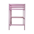 thumbnail image 6 of Noble House Twin High Loft Bed, Rubber Wood Frame with Safety Guardrails, Built-In Desk and Ladder, Pink, 6 of 11
