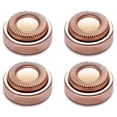thumbnail image 4 of Cabezales de repuesto para afeitadora depilatoria facial impecable para mujeres, chapado en oro rosa de 18 quilates, paquete de 4, 4 of 5