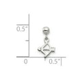 thumbnail image 3 of 925 Sterling Silver Mio Memento Dangle Bow and Heart Arrow Charm Pendant; for Adults and Teens; for Women and Men, 3 of 3
