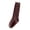 15#Coffee, variant on Girls Knee High Socks Ribbed Knit Slouch Crew Sock Soft Cotton Breathable Solid Color School Uniform Socks*1pc
