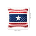 thumbnail image 3 of AHGQT 4th of July Patriotic Throw Pillow Covers 18"x18", Memorial Day Independence Day Red Stripe Blue Star Outdoor Cushion Cases, Polyester Outdoor Pillow Case for Sofa Couch,1PCS, 3 of 8
