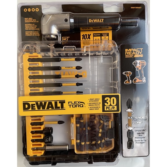 DEWALT Flex Torq Right Angle Screwdriver Bit Set, 30 Pieces