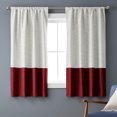 thumbnail image 6 of Better Homes & Gardens Colorblock Rod Pocket and Back Tab Blackout Curtain Panel, 1-Piece, Red, 50" W x 63" L, 6 of 6