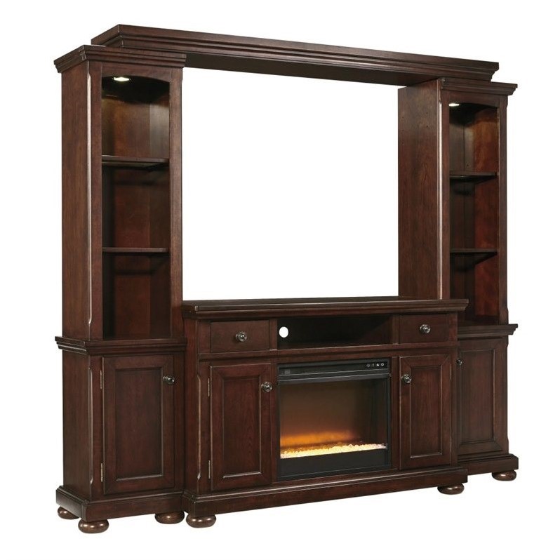 Signature Design By Ashley Furniture Porter Entertainment Center In Brown Walmart Com Walmart Com
