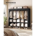 thumbnail image 2 of Wardrobe Closet 83.5 Inch Large Capacity Portable Closet Clothing Rack Clothes Organizer with Fabric Cover Ink Black, 2 of 6