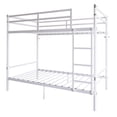 thumbnail image 5 of Leumius Twin Over Twin Metal Bunk Bed,Heavy Duty Bed Frame with Ladder and Guardrail for Bedroom, Dorm, Easy Assembly,Space-Saving,White, 5 of 8
