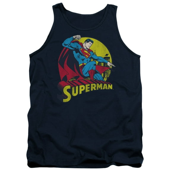 DC Comics Big Blue Adult Tank Top Navy