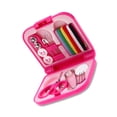 thumbnail image 2 of facefd Sewing Storage Box with Buckle Dust-proof Embroidery Carrying Cases Thread Organizer Knitting for Household Rose Red Rose Red, 2 of 6